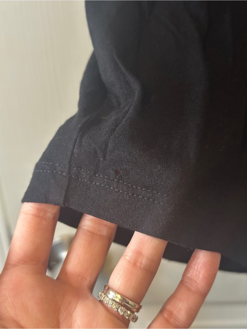 Carbon38 Black Scoop Neck Short Sleeve Top with flaw - Picture 6 of 8